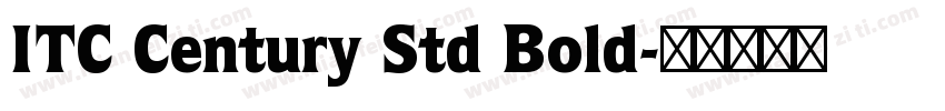 ITC Century Std Bold字体转换